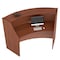 Linea Italia Curved Reception Desk with Counter, 72 inW x 32 inD x 46 inH, Gray/Cherry ZUC290 - alternate 4